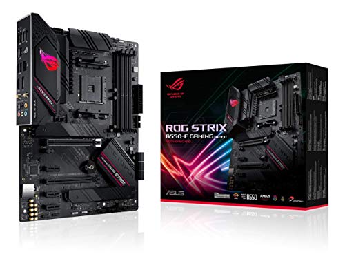 ASUS ROG Strix B550-F Gaming (WiFi 6) AMD AM4 Zen 3 Ryzen 5000 & 3rd Gen Ryzen ATX Motherboard (PCIe 4.0, 2.5Gb LAN, BIOS Flashback, HDMI 2.1, Addressable Gen 2 RGB Header and Aura Sync)