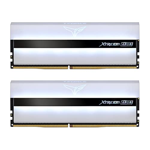 TEAMGROUP T-Force Xtreem ARGB 4000MHz CL18 16GB (2x8GB) PC4-32000 Dual Channel DDR4 DRAM Desktop Gaming Memory Ram (White) - TF13D416G4000HC18JDC01