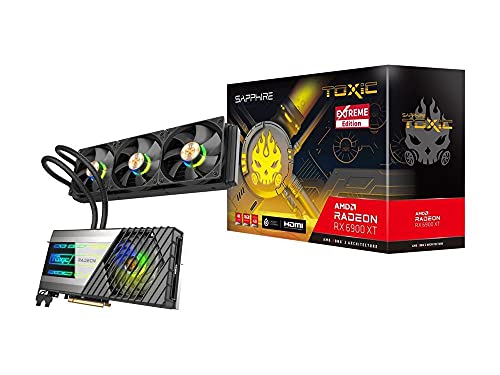 Sapphire 11308-08-20G Toxic AMD Radeon RX 6900 XT Extreme Edition PCIe 4.0 Gaming Graphics Card with 16GB GDDR6