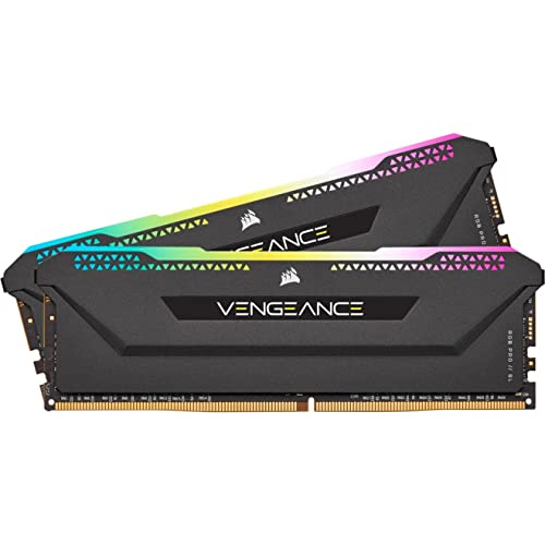 Corsair Vengeance RGB PRO SL 16GB (2x8GB) DDR4 3600MHz C16 Optimized for AMD Ryzen Desktop Memory (10 Ultra-Bright RGB LEDs, Custom Performance PCB, Tight Response Times, Intel XMP 2.0) Black