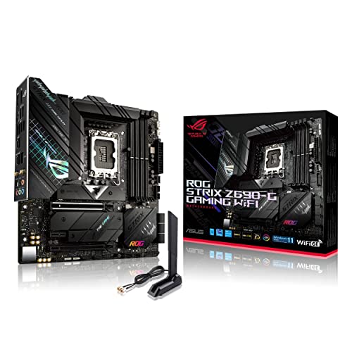ASUS ROG Strix Z690-G Gaming WiFi 6E LGA 1700(Intel 12th Gen) Micro ATX gaming motherboard(PCIe 5.0,DDR5,14+1 power stages,2.5 Gb LAN,Thunderbolt 4,3xM.2,Front panel USB 3.2 Gen 2x2 Type-C connector)