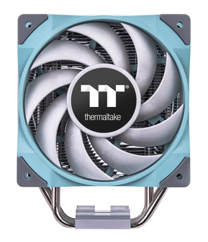 Thermaltake TOUGHAIR 510 180W TDP Cooler Turquoise Edition, Intel/AMD Socket (LGA 1700/1200), Dual 120mm 2000RPM High Static Pressure PWM Fan with High Performance Copper Heat Pipes CL-P075-AL12TQ-A