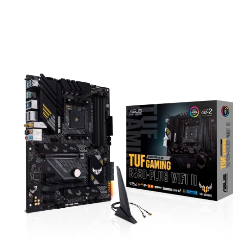 ASUS TUF Gaming B550-PLUS WiFi II AMD AM4 (3rd Gen Ryzen™) ATX Motherboard (PCIe 4.0, 6, 2.5Gb LAN, BIOS Flashback, USB 3.2 2, Addressable 2 RGB Header and Aura Sync)
