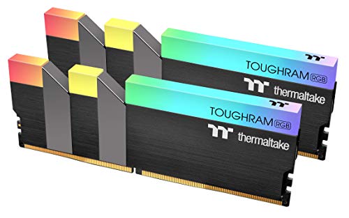 Thermaltake TOUGHRAM RGB DDR4 4600MHz 16GB (8GB x 2) 16.8 Million Color RGB Alexa/Razer Chroma/5V Motherboard Syncable RGB Memory R009D408GX2-4600C19A