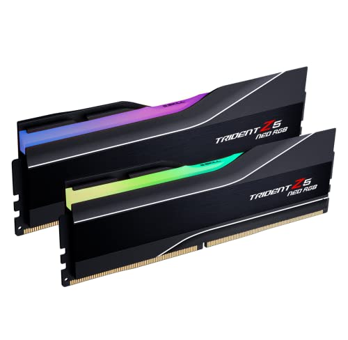 G.SKILL Trident Z5 Neo RGB Series (AMD Expo) DDR5 RAM 32GB (2x16GB) 6000MT/s CL36-36-36-96 1.35V Desktop Computer Memory UDIMM - Matte Black (F5-6000J3636F16GX2-TZ5NR)
