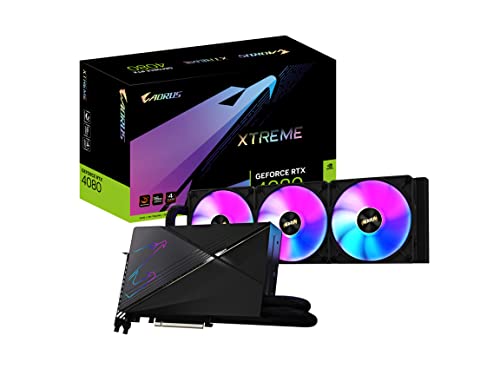 GIGABYTE AORUS GeForce RTX 4080 16GB Xtreme WATERFORCE Graphics Card, WATERFORCE All-in-one Cooling System, 16GB 256-bit GDDR6X, GV-N4080AORUSX W-16GD Video Card