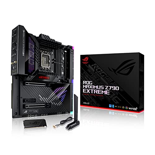 ASUS ROG Maximus Z790 Extreme WiFi 6E LGA 1700(Intel®12th&13th Gen) EATX Gaming Motherboard (PCIe 5.0,DDR5,25power Stages,5X M.2,10&2.5Gb LAN,2xThunderbolt 4,USB 3.2 Gen 2x2 with Quick Charge 4+)