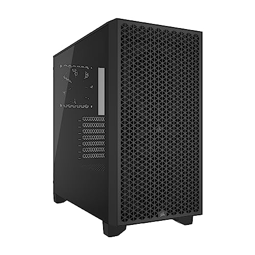 Corsair 3000D AIRFLOW Mid-Tower PC Case – 3-Pin Fans – Four-Slot GPU Support – Fits up to 8x 120mm Fans – High-Airflow Design – Black