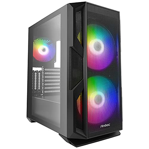 Antec NX Series NX800, Mid Tower E-ATX Gaming Case, Tempered Glass Side Panel, 360 & 280 mm Radiators Support, Built-in LED Controller, 2 x 200 mm ARGB Fans in Front & 1 x 120 mm ARGB Fan in Rear
