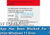 Fix This App Has Been Blocked For Your Protection Windows 11 Error